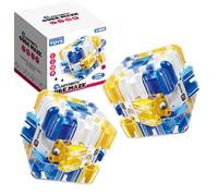 Ball Rolling Cube Challenge, 3D Rolling Ball Maze Cube,Large Labyrinth Maze Cubes, Helps Cultivate Logical Thinking, Spatial Awareness Brain Training, Engaging Brain Teaser Toy (Blue*2)