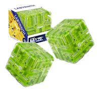 Ball Rolling Cube Challenge, 3D Rolling Ball Maze Cube,Large Labyrinth Maze Cubes, Helps Cultivate Logical Thinking, Spatial Awareness Brain Training, Engaging Brain Teaser Toy (Green*2)