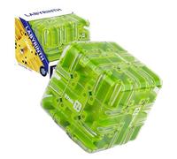 Ball Rolling Cube Challenge, 3D Rolling Ball Maze Cube,Large Labyrinth Maze Cubes, Helps Cultivate Logical Thinking, Spatial Awareness Brain Training, Engaging Brain Teaser Toy (Green*1)