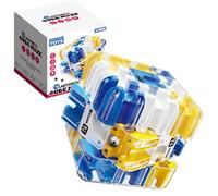 Ball Rolling Cube Challenge, 3D Rolling Ball Maze Cube,Large Labyrinth Maze Cubes, Helps Cultivate Logical Thinking, Spatial Awareness Brain Training, Engaging Brain Teaser Toy (Blue*1)