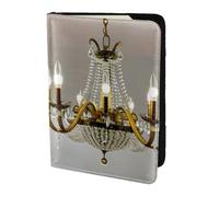 Ball Room Chandelier Print Passport Holder for Travel,Wallet Case RFID Blocking Leather Card Slot Protector