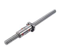Ball Screw Kit， DFU2505 Left Hand Thread Ball Screw 25x5mm RM2505 C7 Rolled No End Double Nut 200-1000mm(400mm)