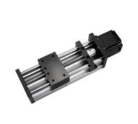 Ball Screw, Linear Motion Guide Ball Screw Electric Linear Rail Guide Ballscrew Slide Stage Precision Cross Slide Aluminum Alloy Manual Sliding Table(200mm Stroke)