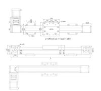 Ball Screw Precision Synchronous Belt Slide Module XYZ Axis Gantry Linear Shaft Actuator Guide Rail Workbench Reciprocating(Set,500mm Stroke)
