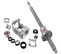 Ball Screw SFU1605 SFU1610 Ballscrew 200mm-1400mm End Machined With BK12BF12+DSG16H+Coupling +HM12-57 C5/C7 Mount For CNC Parts(Red,200mm)