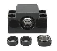 Ball Screw Support 20mm High Carbon Steel M20x10 Deep Groove Ball Bearing End Mount Base, Precision CNC Machine Tool Support Block for Lathe and Automation Equipment