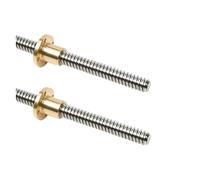 Ball screw with ball nut T8 Lead Screw Trapezoidal Rod T8 CNC Thread 8mm Pitch 2MM Lead 8MM Length 100-1000mm With Brass Nut(550MM)