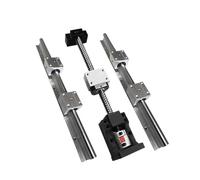 Ball Screw with nut Machine Parts 16mm Ball Screw SFU1610 SBR16 Linear Rail 100mm-1000mm BF12 HM12-57 For Nema23 Motor Seat+Coupler DSG16H(100mm)
