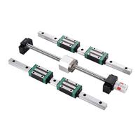 Ball Screw with nut Machine Parts 2pcs HGH20 Any Length+1set SFU1605+4pcs HGH20CA Linear Guide High Assembly Square Load Ball Screw Motion Module(700mm)