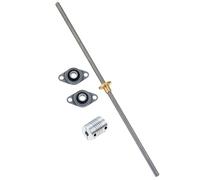 Ball Screw with nut Machine Parts 3D Printer CNC T8-300mm Lead Screw Set KFL08 Shaft Coupling Thread 8mm T8 Lead 2mm(350mm)