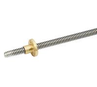 Ball Screw with nut Machine Parts 3D Printer T12 Lead Screw 12mm Diameter Lead 2mm Pitch 2mm With Brass Nut(450mm)