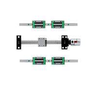 Ball Screw with nut Machine Parts 4pcs HGH20CA Blocks Carriages + 2pcs HGR20 Linear Guides+Ball Screw SFU1605 With End Machined BK/BF12+Coupler(850mm)