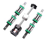 Ball Screw with nut Machine Parts Ball Screw Kit SFU1610+HGR20 Linear Guide With 4pcs HGH20CA Slider Blocks L1050-1400mm+HM12-57 For Part(1400mm)
