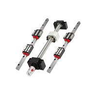 Ball Screw with nut Machine Parts SFU1605 Ball Screw 5mm Lead +HGR20 Square Linear Guides Rail 2pcs +Guide Block HGW20CC + BK12BF12 Actuator(700mm)