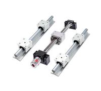 Ball Screw with nut Machine Parts SFU2510 Ball Screw+HM20-86 Motor Base+DSG20H+Coupling D40L66+BKBF20+SBR25+4PC SBR25UU Slider(650mm)