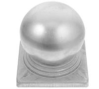 Ball Shape Zinc Steel Fence Post Cap Cover for Gate Posts and Guardrails | Silver Solid Thickness Finish, Seals Post Tops against Water Ingress, Helps Prevent Cracking and Splitting