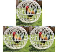 Ball Shaped Chicken Cage, Movable Plastic Mesh Chicke Coops, Easy to Clean Detachable Rabbit Hutch for Rooster Rabbits Pigeon Chicks Birds Ducks Outdoor Farm Courtyard Use(30cm)