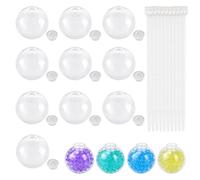 Ball Skin, 10 Pcs Empty Ball Skins for Stress Relief and Creative Crafting, DIY Pressure Ball Making Kit with Lids and Cable Ties, Ideal for Office Desk and Hand Therapy Exercises