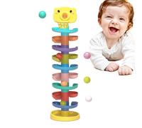 Ball Slide Toy - Rolling Swirl Tower Creative Adorable Stackable Sturdy Educational Drop Toy for Early Learning Eyes Hands Collaboration Funny Sound Cute Cartoon Scc