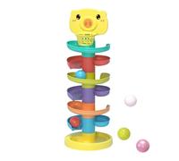 Ball Slide Toy - Rolling Swirl Tower Creative Adorable Stackable Sturdy Educational Drop Toy for Early Learning Eyes Hands Collaboration Funny Sound Cute Cartoon Scc
