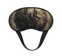 Ball Spider Web Eye Mask for Sleeping Soft Satin Sleep Shade Cover Blindfold with Elastic Strap Travel Nap Blackout Eye Shade Cover for Women Men
