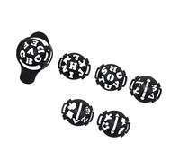 Ball Stencil Marker Set, Putting Drill Templates, Letter Number Inserts, Curved Placement Holder, Manual Identification Accessory Golf Ball Stencil Marker Alignment Marking Tool Line Maker Drawing