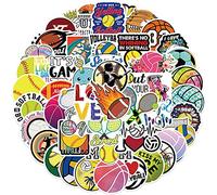 Ball Stickers for Laptop (50 PCS),Gift for Children Teens Adults Girl Boys,Waterproof Stickers for Water Bottle,Baseball Volleyball Vinyl Stickers for Scrapbook,Skateboard,Bike,Phone,Dairy
