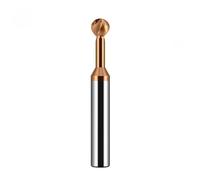 Ball T-Shaped Arch Milling Cutter Lollipop End Mill, R1-R6 Solid Carbide CNC Router Bits 3D Engraving Drilling Tools HRC60 For Hard Metal Aluminum(Coated,R2xD4x50L-2F)
