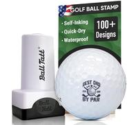 Ball Tatt - Best Dad by Par Golf Ball Stamp, Golf Ball Stamper, Self-Inking Golf Ball Stamp Markers, Reusable Golf Ball Marking Tool to Identify Golf Balls, Golfer Gift Golfing Accessories