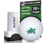 Ball Tatt - Golf Ball Stamp, Self-Inking Marker - Quick-Dry Permanent Marking Tool, No Leaks or Refills, Reusable & Waterproof Golfing Stamper - Ideal Gift for Golfers, Dads, Retirement (Green Turtle)