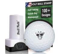 Ball Tatt - Golf Ball Stamp, Self-Inking Marker - Quick-Dry Permanent Marking Tool, No Leaks or Refills, Reusable & Waterproof Golfing Stamper - Ideal Gift for Golfers, Dads, Retirement (Giraffe).
