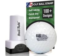 Ball Tatt - USA Flag Golf Ball Stamp, Golf Ball Stamper, Self-Inking Golf Ball Stamp Markers, Reusable Golf Ball Marking Tool to Identify Golf Balls, Golfer Gift Golfing Accessories
