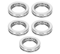 Ball Thrust Bearing 5pcs, 51107, High Precision Steel, 35mm Inner Diameter - Low Noise Operation, Durable Resistant, Industrial Machinery Use