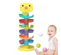 Ball Tower - Swirl Track, Slide | Cute Stacking Tunnel Set, Brain Development Column Ramp Toy for Learning, Visual Coordination, Indoor Play Time, Problem Solving Onion