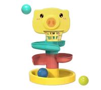 Ball Tower - Toy with Swirling and Stackable Ball Ramp Educational Activity, 3/5/7/10 Layer Drop and Rotation Set | STEM Learning Development for