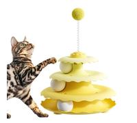Ball Track Cat Toy,3-Level Roller Ball Tower - Fun Puzzle | for Home Kitchen Porch Balcony Living Room Entryway Corner Relaxation Zone