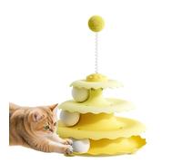 Ball Track Cat Toy - 3-Level Roller Ball Tower | Kitten Exercise Toys | for Home Living Room Bedroom Kitchen Balcony Entryway Apartment Corner Relaxation Zone