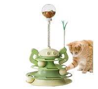 Ball Track Cat Toy,3-Level Roller Tower with Teaser,Turntable Cat Toys - for Entryway Home Bedroom Corner Play Area Kitchen Apartment Relaxation Zone