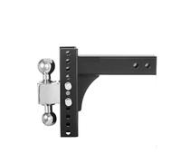 Ball Trailer Hitch Heavy Duty Adjustable Trailer Hitch 6/8 Inch Rise Drop With Key Lock 22,000 Lbs Max Black(8 Inch)