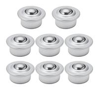 Ball Transfer Rollers 8Pcs Furniture Castors Flat Ball Roller Bearings Wheels Universal Metal Ball Bearing Rollers Bearing Transmission Bearing (20mm Height)