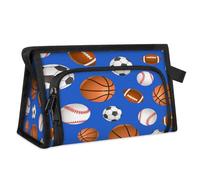 Ball Travel Toiletry Bag for Women Men Girls Boys Ball Football Basketball Multifunctional Makeup Pouch Bag Wash Toiletries Cosmetic Organizer Shower Bag