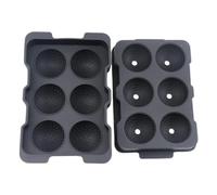 Ball Tray, Golf Tray, Silicone Tray Mould with 6 Holes, Large Spherical Round Trays for Whisky Drinking for Whiskey Juice Cola