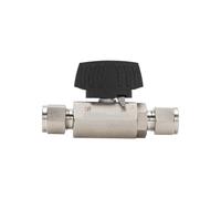 Ball Valve, 1/4 Inch Compression Union, 316L Stainless Steel, Flow Control for Air Source Instruments