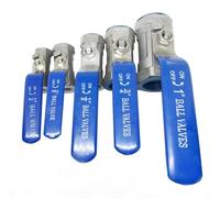 Ball Valve 1pc Ball Valve 1/4" 3/8" 1/2" 3/4" 1" 1-1/4" 1-1/2" SS304 Stainless Steel Water Pipe Switch(0.5 Inch)