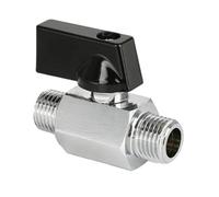 Ball Valve, 1pcs Mini Brass Ball Valve G 1/8" 1/4" 3/8" 1/2" Threaded Male to Female Thread Shut Off Valve for Air Water Gas Oil(Male to Male,1/8 Inch)