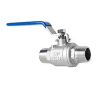 Ball Valve 1Pcs Stainless Steel Ball Valve 1/2" 3/4" 1" 1-1/4" 1-1/2" 2" External Thread Water Switch Connector(304 DN40)