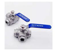 Ball Valve 304 Stainless Steel 3-Way Ball Valve L Type T 1/4" 3/8" 1/2" 3/4" 1" DN8- DN50 BSP Female Thread 1pcs(T Type,DN15)
