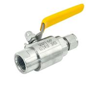 Ball Valve 304 Stainless Steel Inner Thread Ferrule Gas Source Ball Valve QGQY1-64P High-Pressure Resistant Instrument 1pcs(304,DN15 Ferrule12)