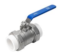 Ball Valve, 304 Stainless Steel PPR Double Union Ball Valve, 3/4" - 2" DN20 25 32 40 50 Stainless Steel Ball Valves, 1PCS(DN25)