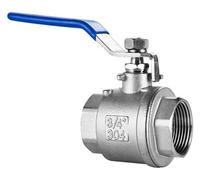 Ball Valve,Ball Valve,Stainless Steel Ball Valve, DN8/10/15/20/25/32/40 Stainless Steel 304 2P Two-Piece Female Thread Ball Valve with Vinyl Handle Water Switch,(1 Inch)